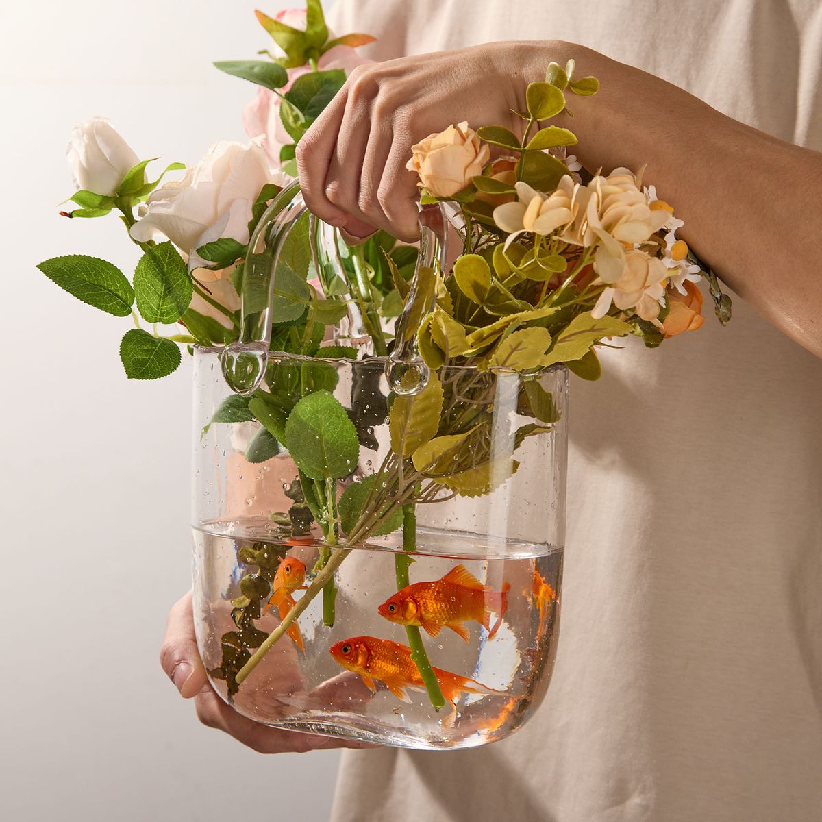 Glass Handbag Flower Vase