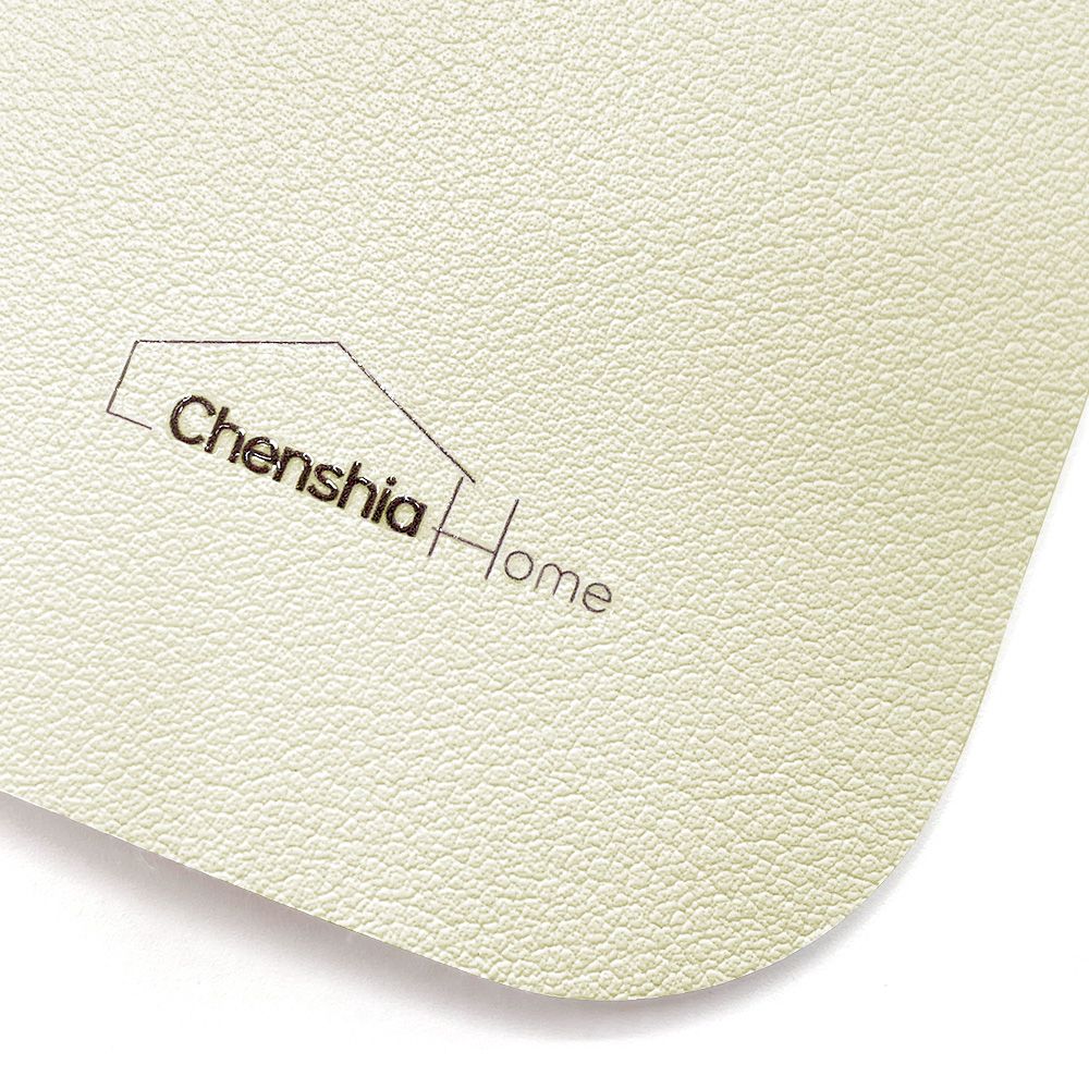 Leather Desk Pad Large Portable Desk Mat - White