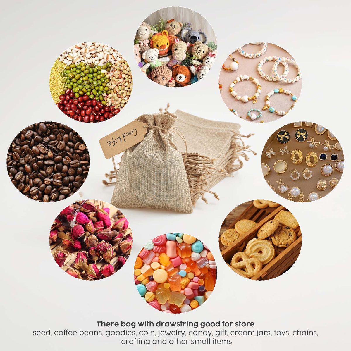 25-Piece DIY Craft Burlap Gift Bags
