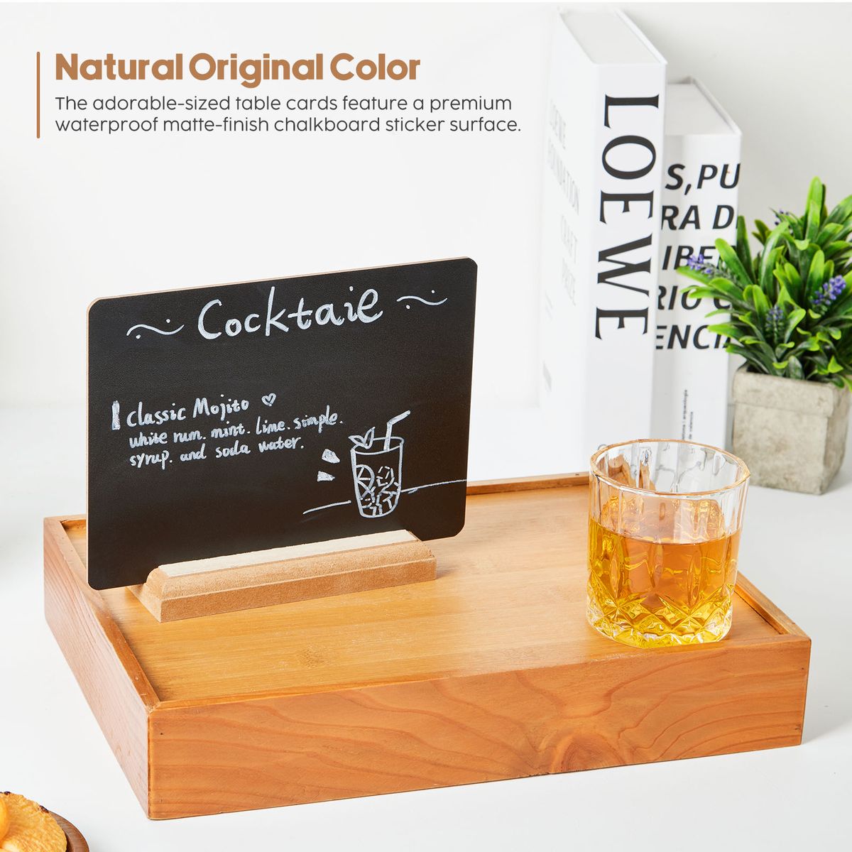 Chenshia 5pc Mini Chalkboard Signs - Food Menu Stands