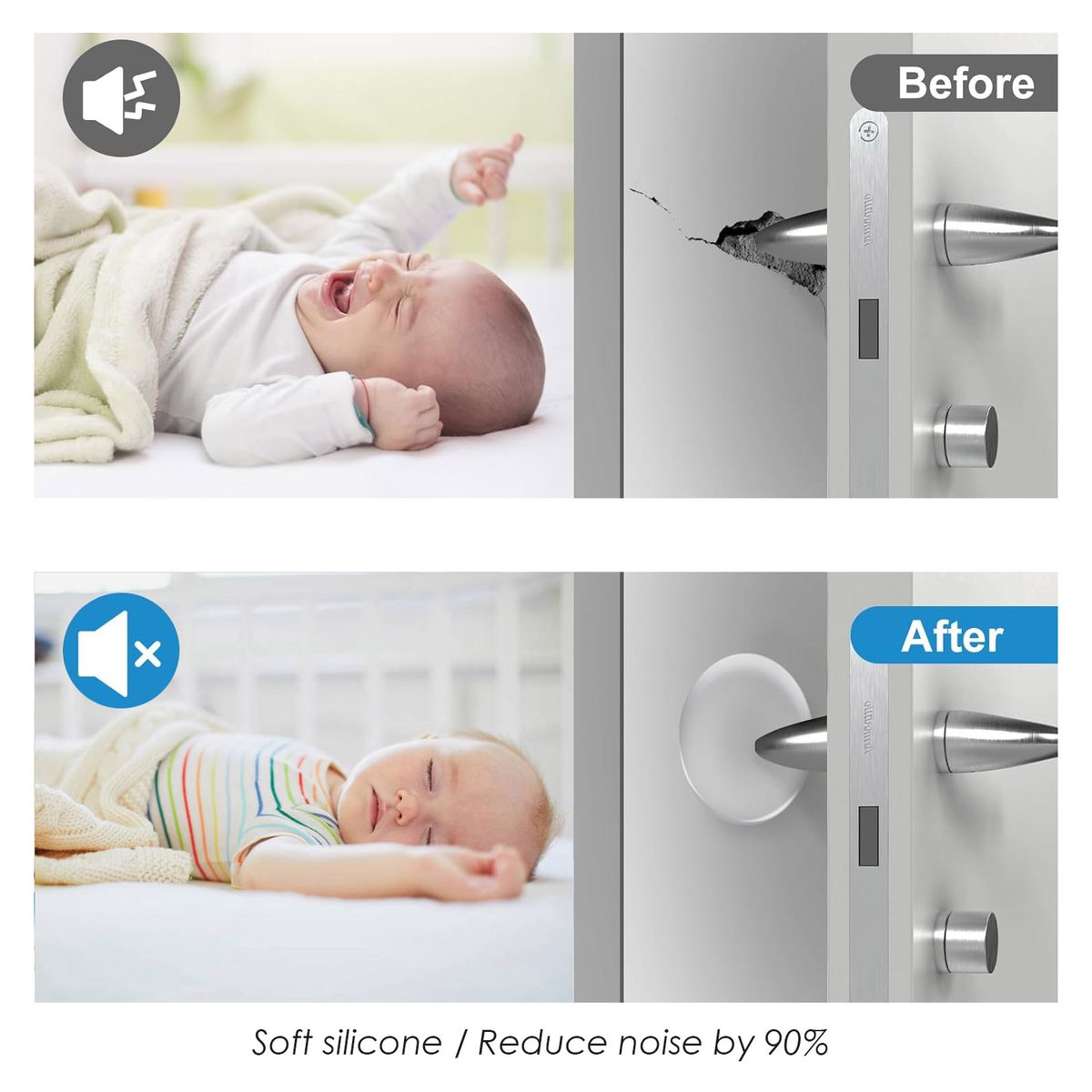 12Pc Clear Self-Adhesive Wall Protection Door Bumper Set