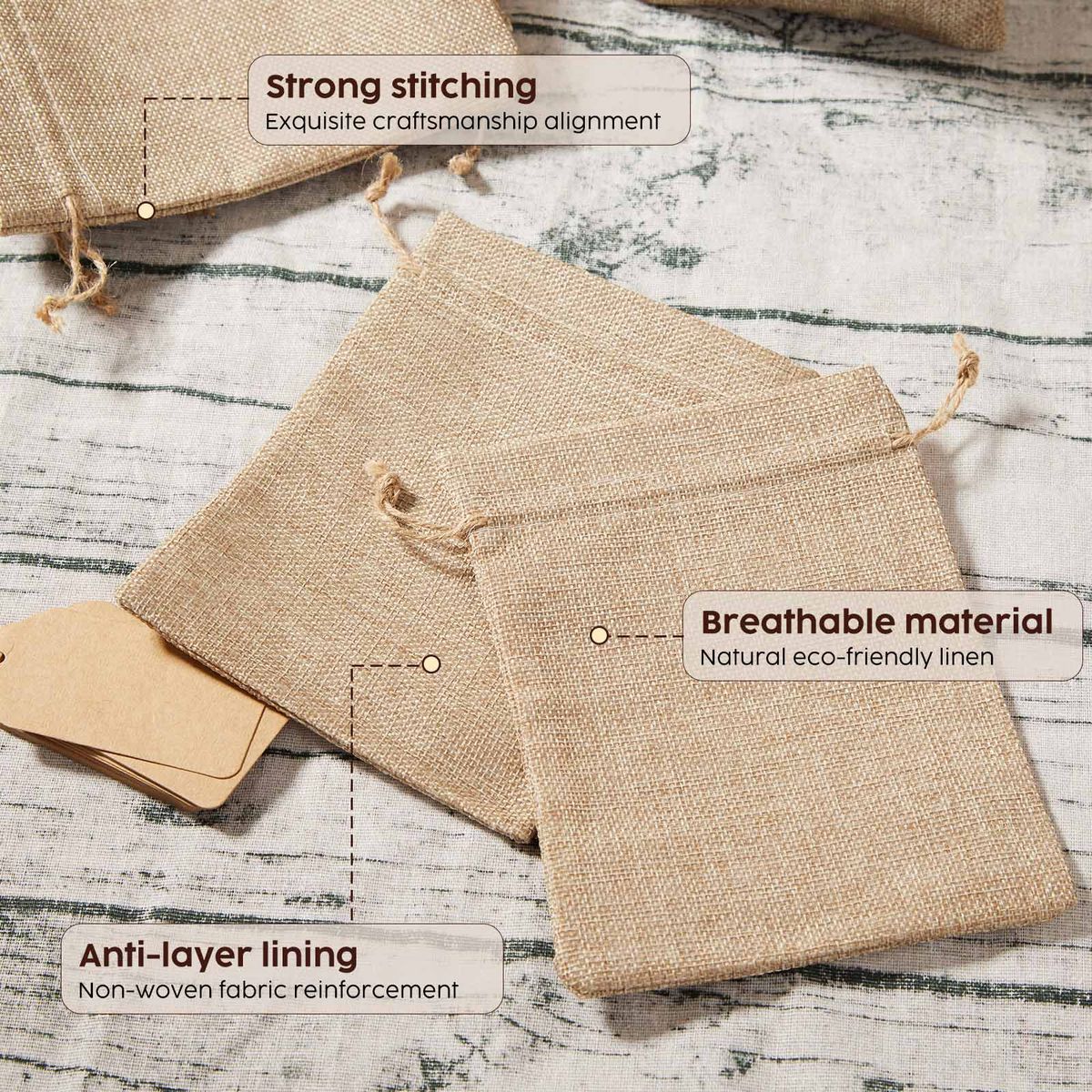 25-Piece DIY Craft Burlap Gift Bags
