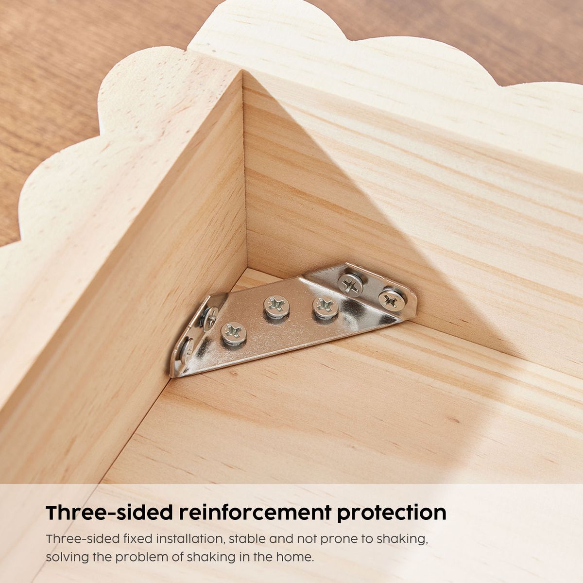 Stainless Steel Heavy Duty Triangular Corner Brackets (4 Pack)
