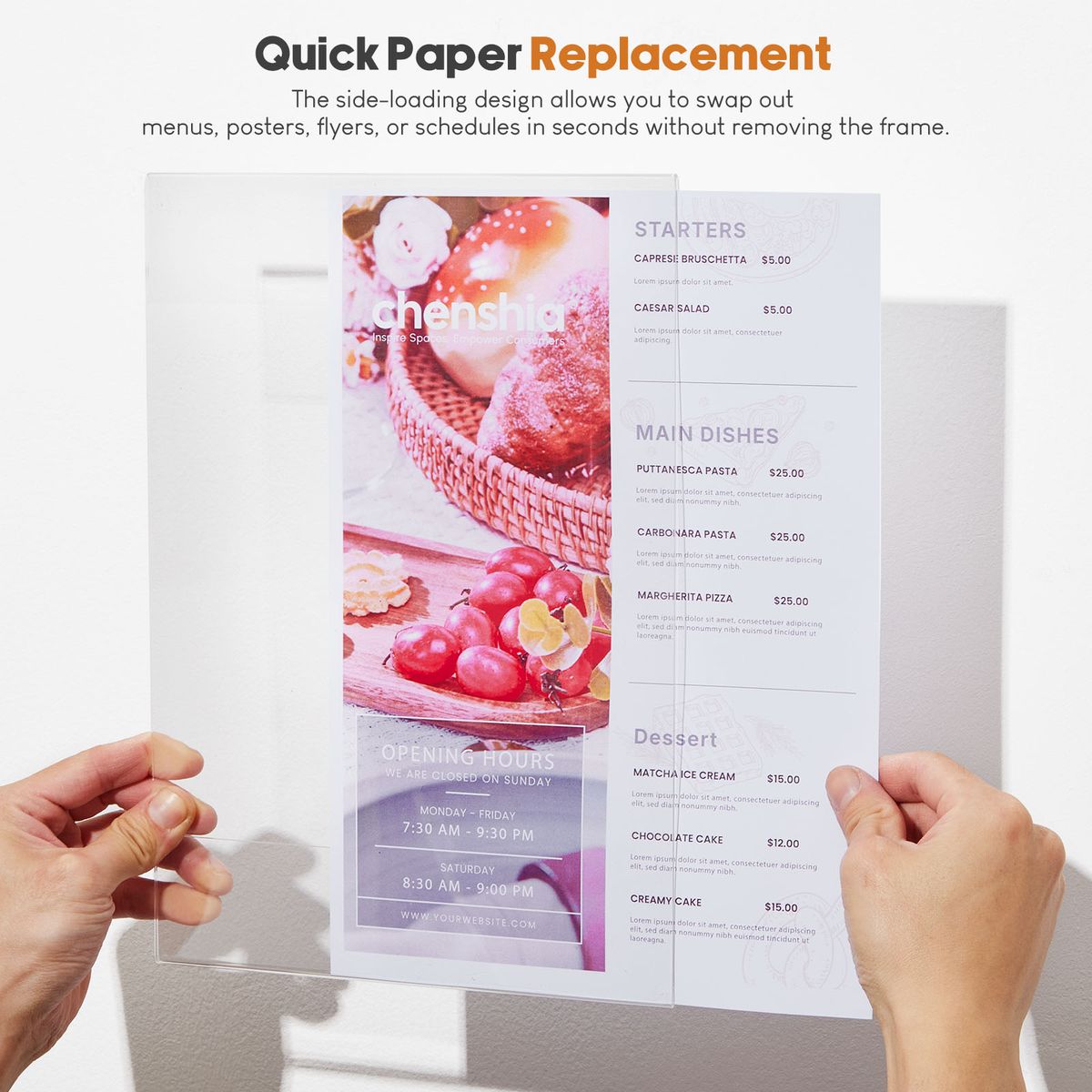 A4 Clear Acrylic Sign Holders (6 Piece)