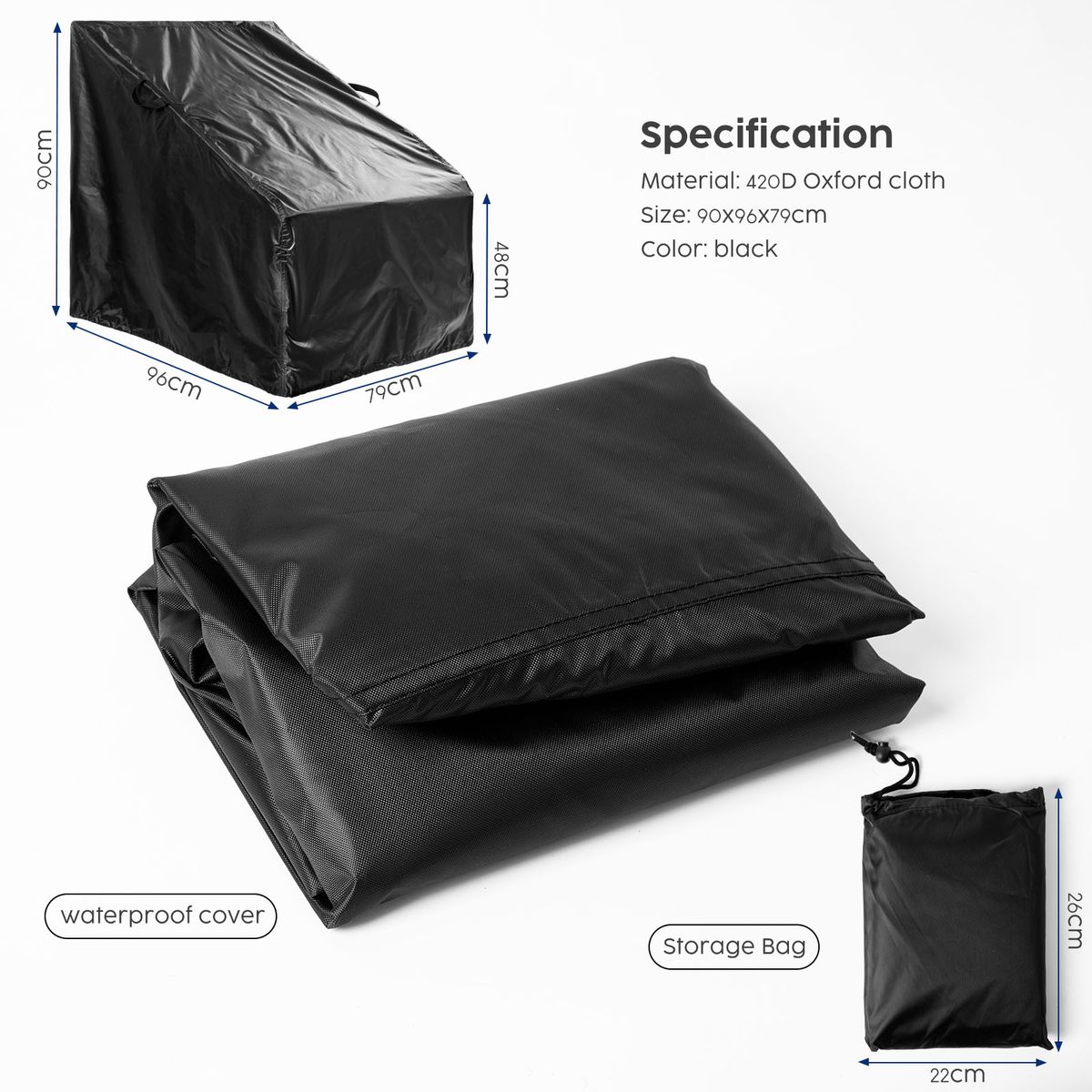 Heavy Duty Outdoor Sofa Cover with Air Vent