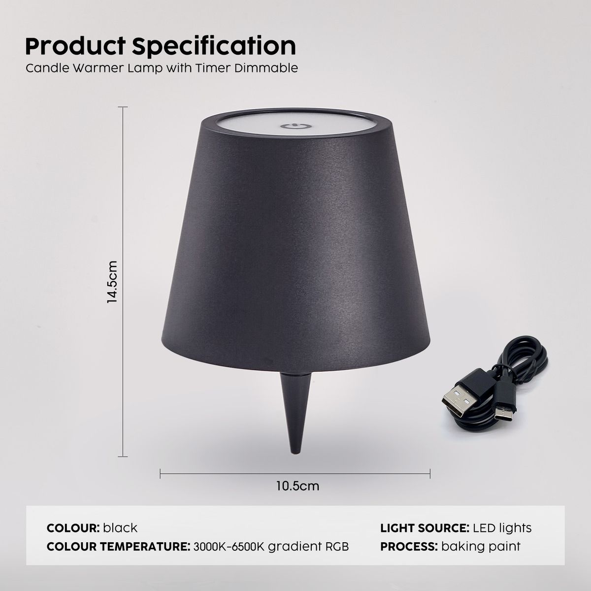 Wireless Bottle Lamp Touch Dimming LED Bar Light Rechargeable Table Lamp