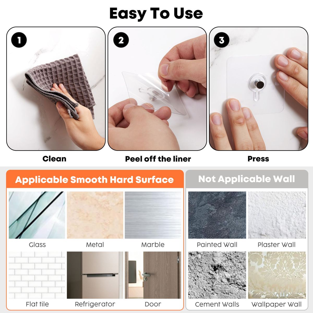 Self-Adhesive Floating Wall Mount Pack