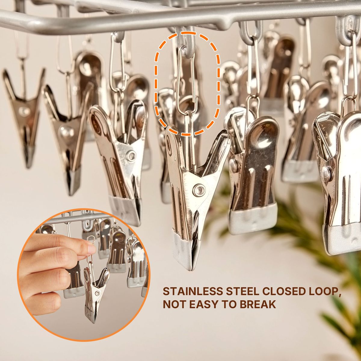 28 Clip Laundry Hanger Rack Rotating Folding Drip Drying Clothes