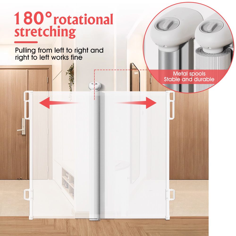 Extra-Wide Retractable Baby and Pet Safety Gate