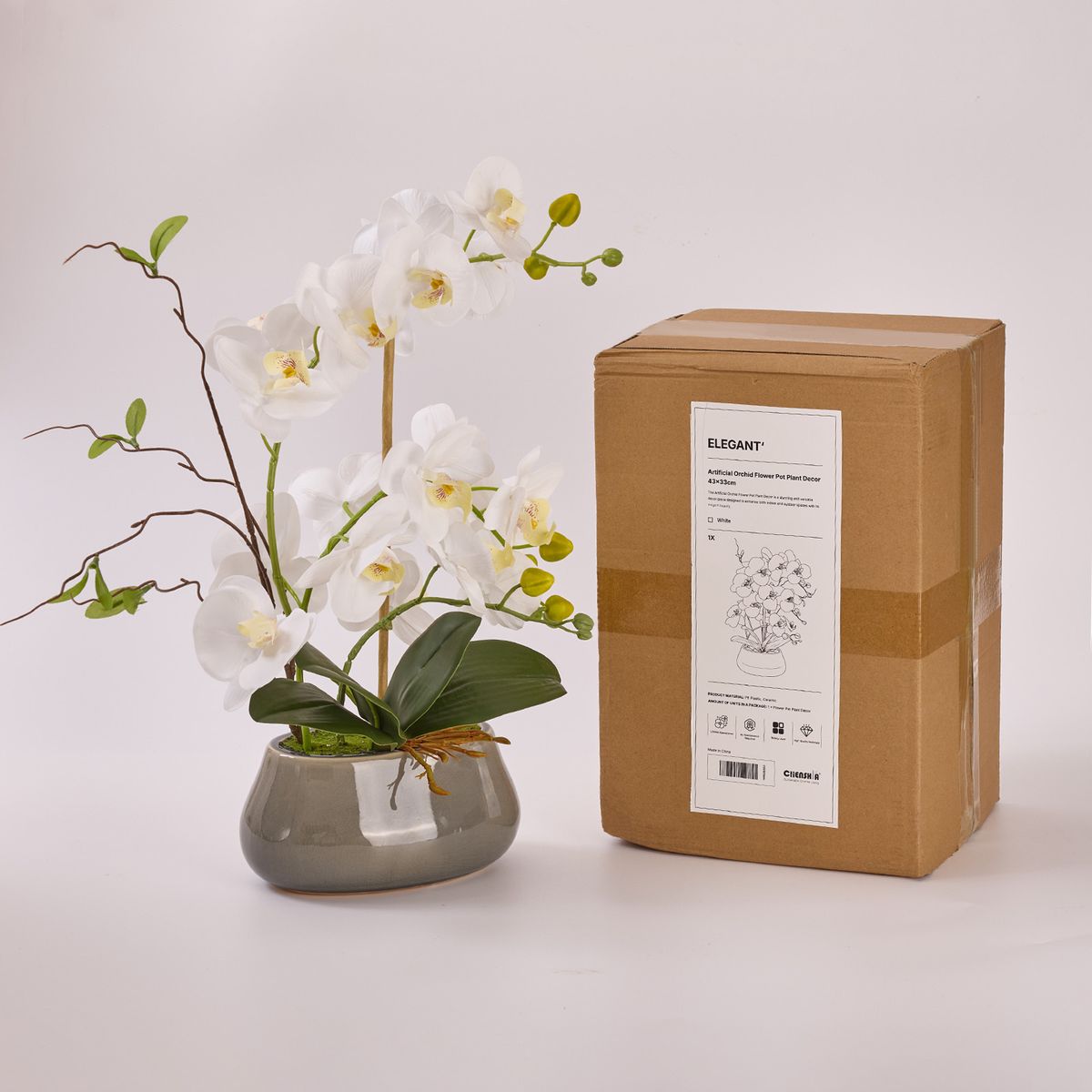 Artificial Orchid Plant Outdoor Pot Plant Decor