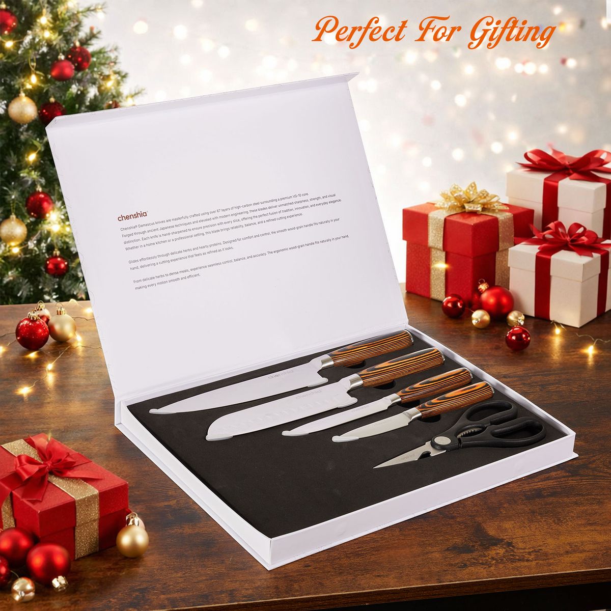 Damascus Knife Set - 5 Piece