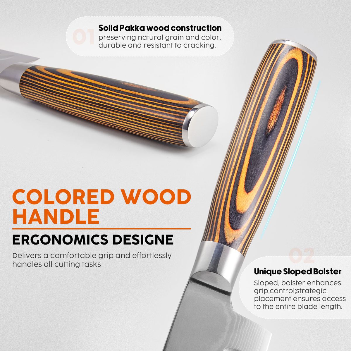 Damascus Knife Set - 5 Piece