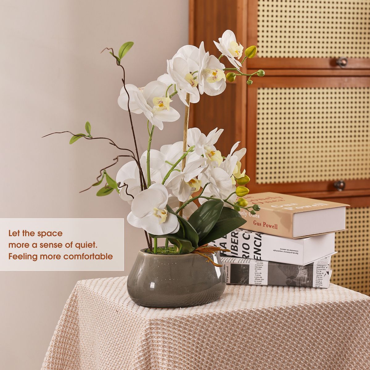 Artificial Orchid Plant Outdoor Pot Plant Decor
