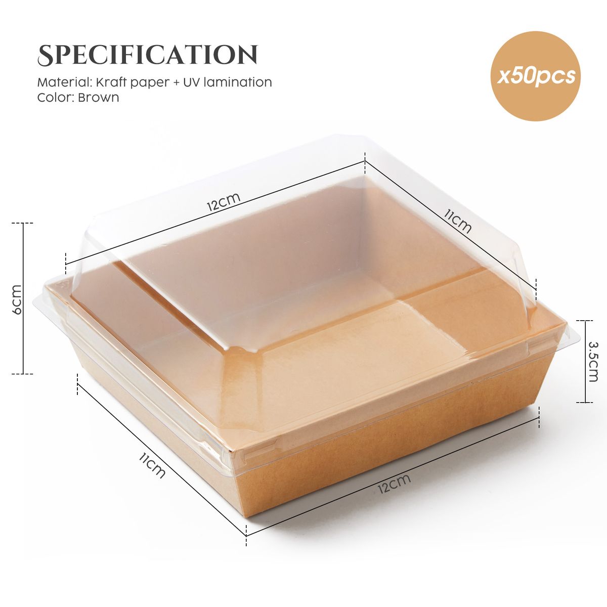 Disposable Takeaway Charcuterie Boxes (50-Pack)