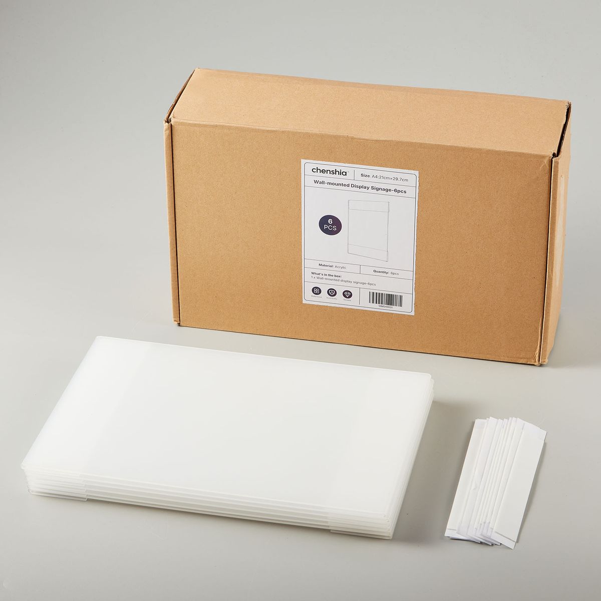 A4 Clear Acrylic Sign Holders (6 Piece)