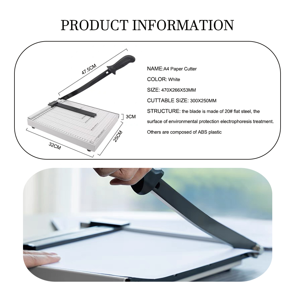 A4 Guillotine Paper Trimmer with Measurement Screen