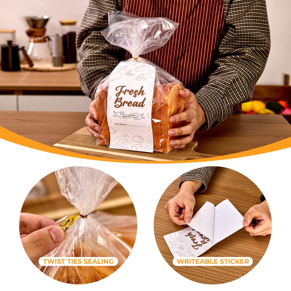 100pcs toast bread bag