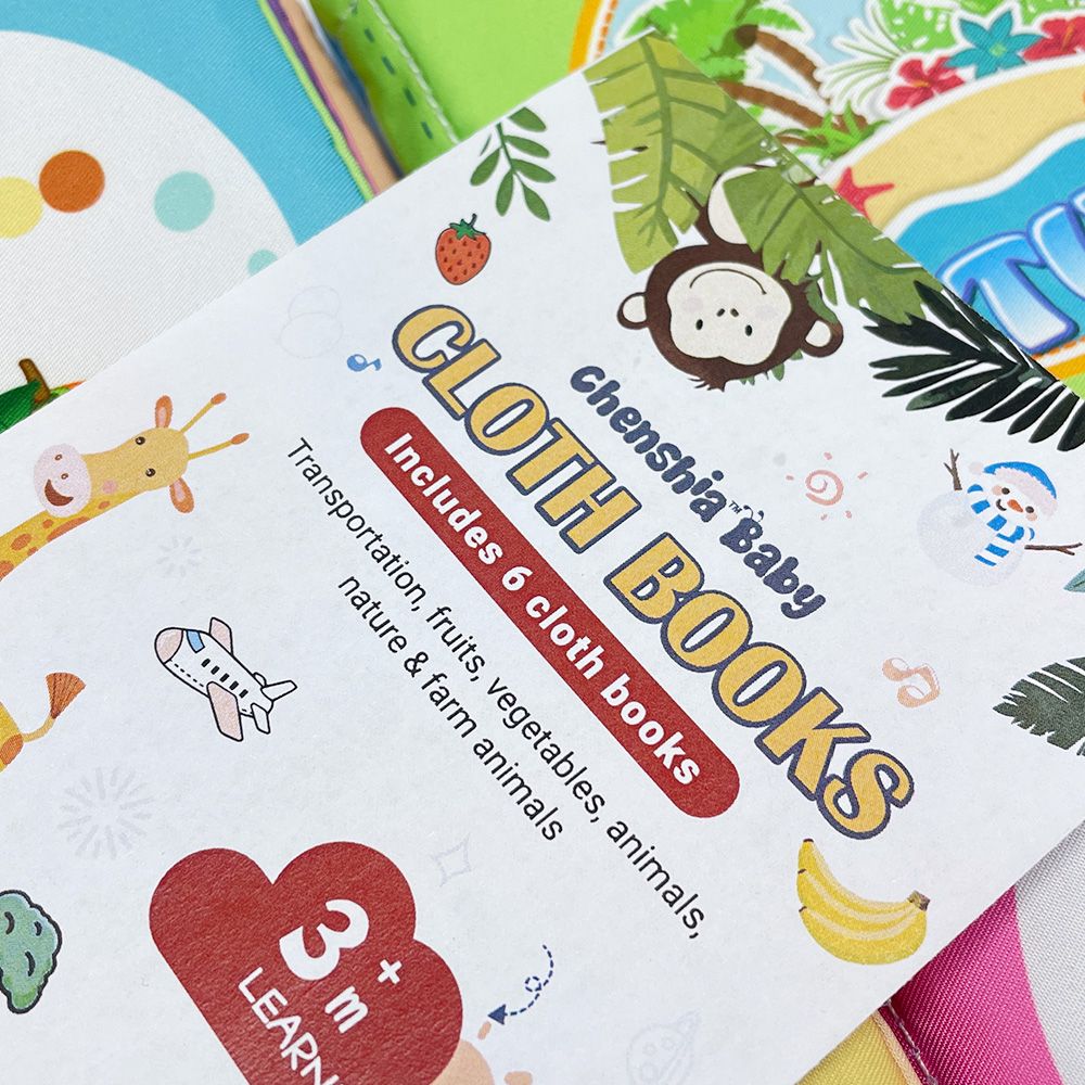 Baby Soft Cloth Book Set - 6 Books