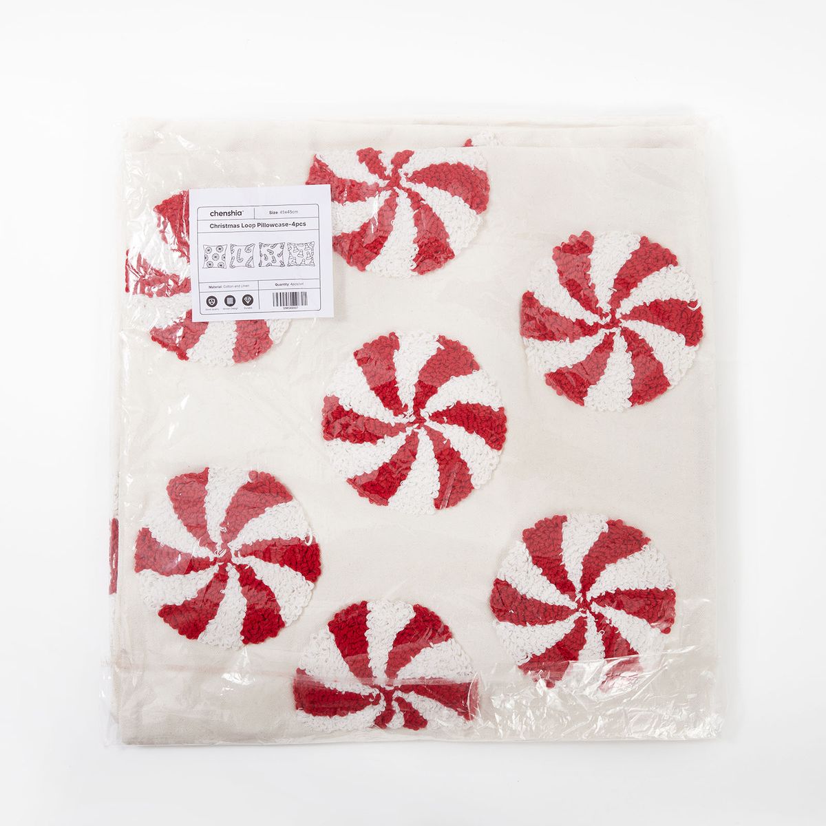 4-Pack Christmas Pillow Covers Festive Holiday Cushion Cases