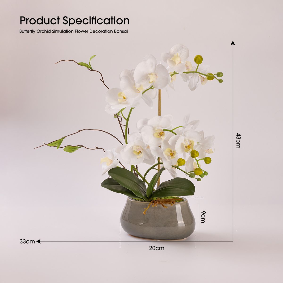 Artificial Orchid Plant Outdoor Pot Plant Decor
