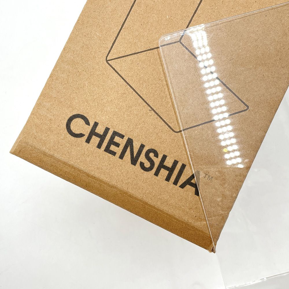 Chenshia -4Pcs Clear Acrylic Bookends For Book Stopper, Shelves, Desk, Home