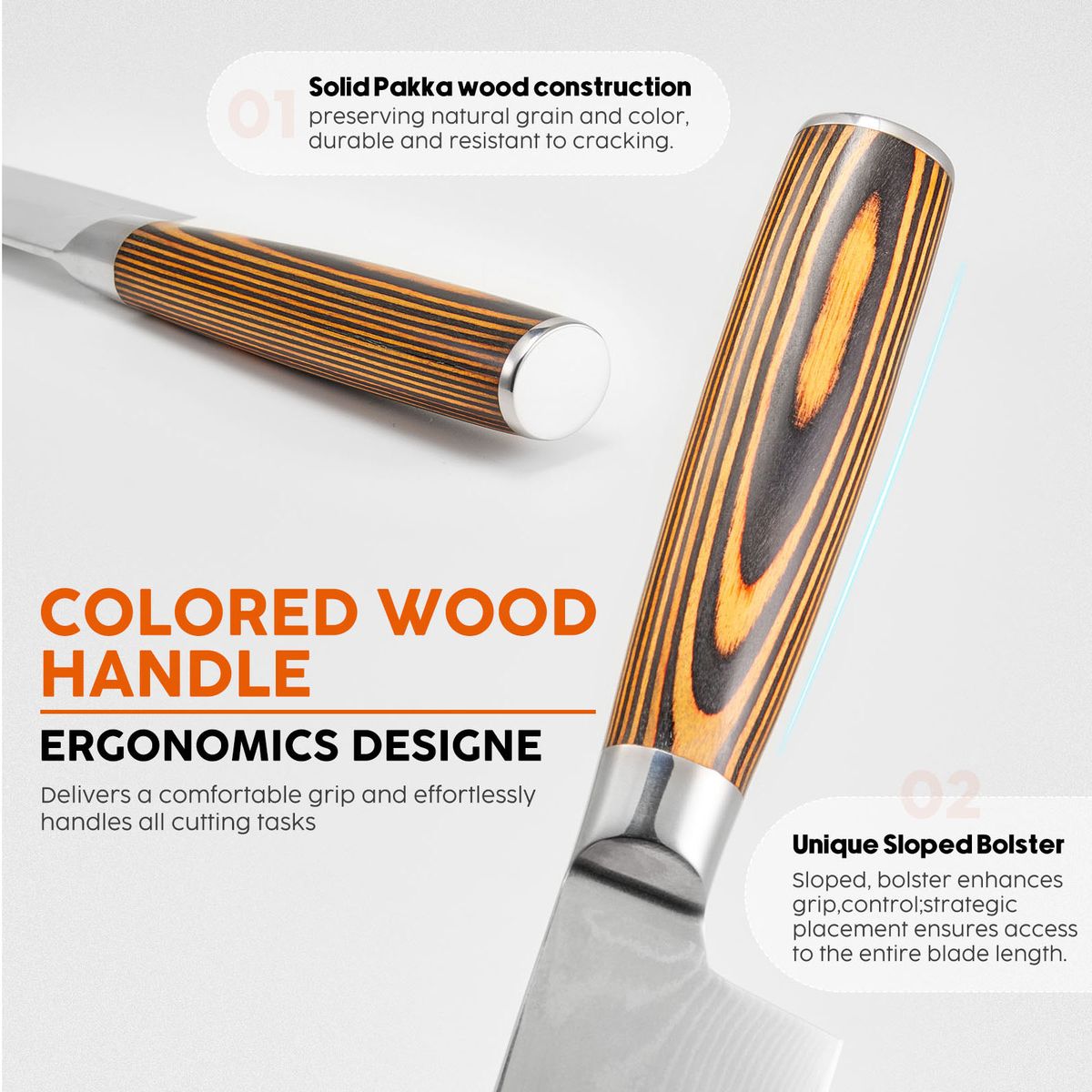 Damascus Knife Set - 5 Piece