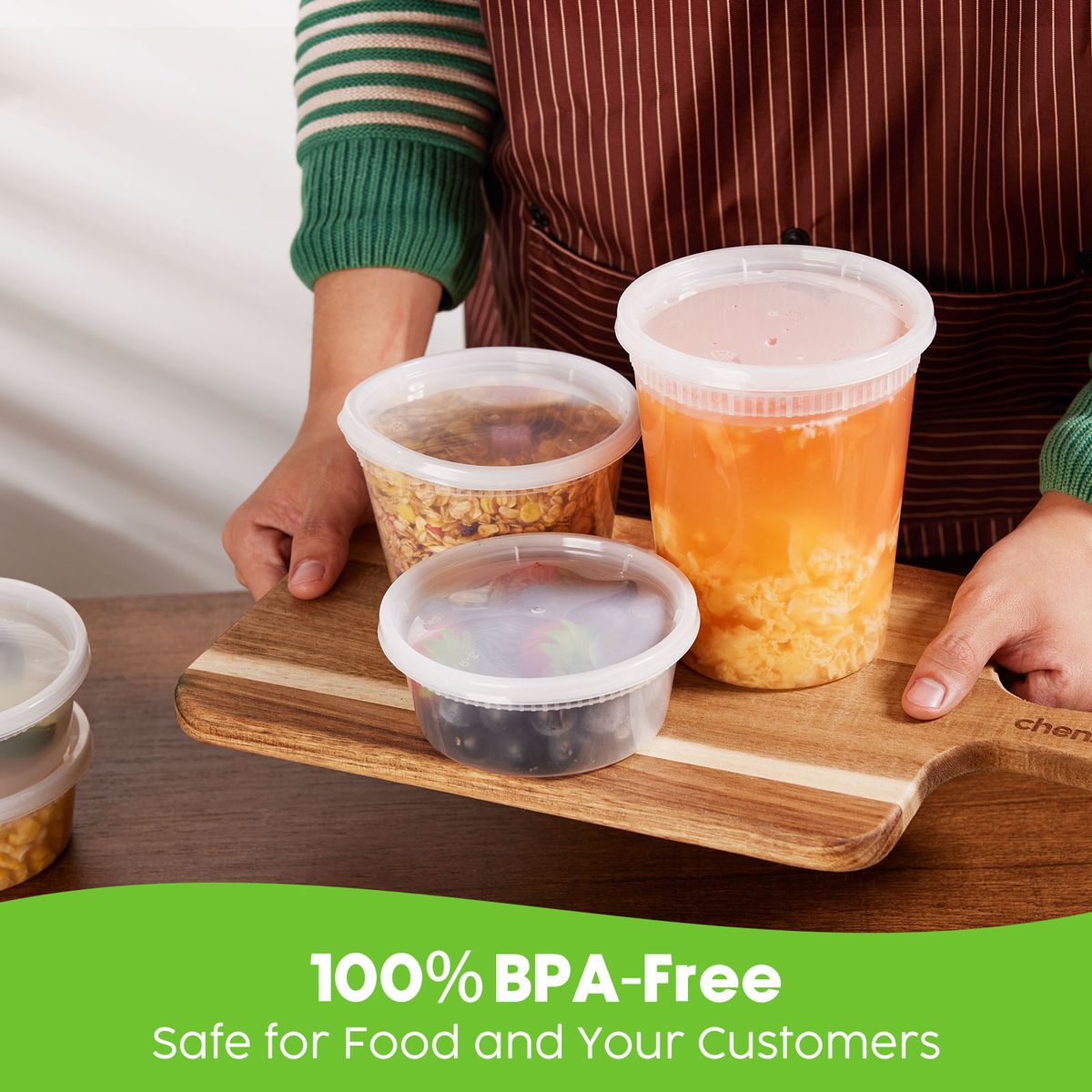60 Pack Leak-Proof Deli Airtight Food Storage Containers BPA Free