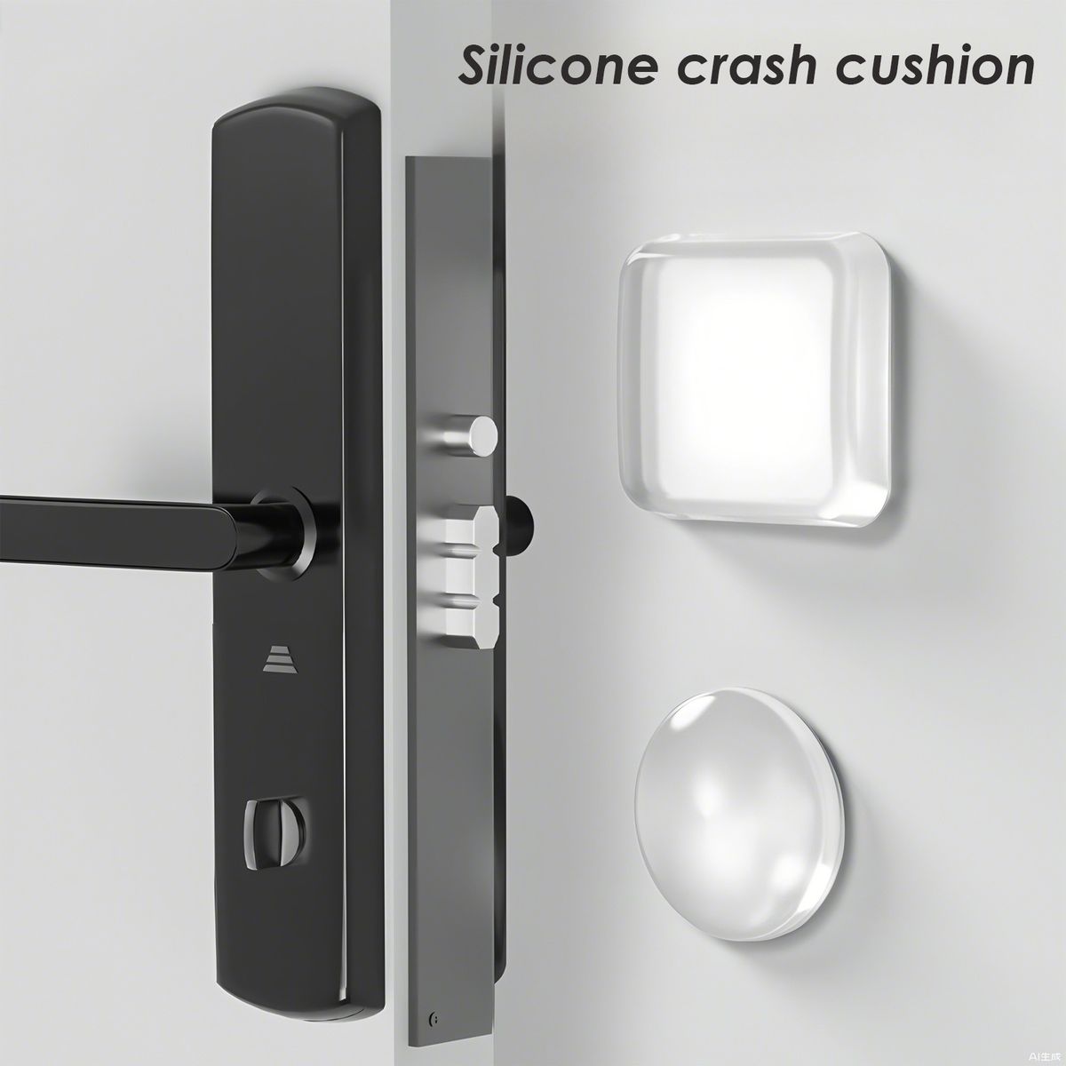 12Pc Clear Self-Adhesive Wall Protection Door Bumper Set