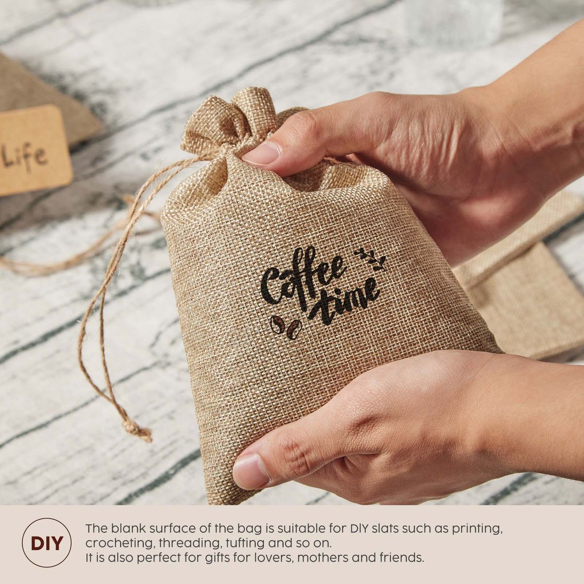 25-Piece DIY Craft Burlap Gift Bags