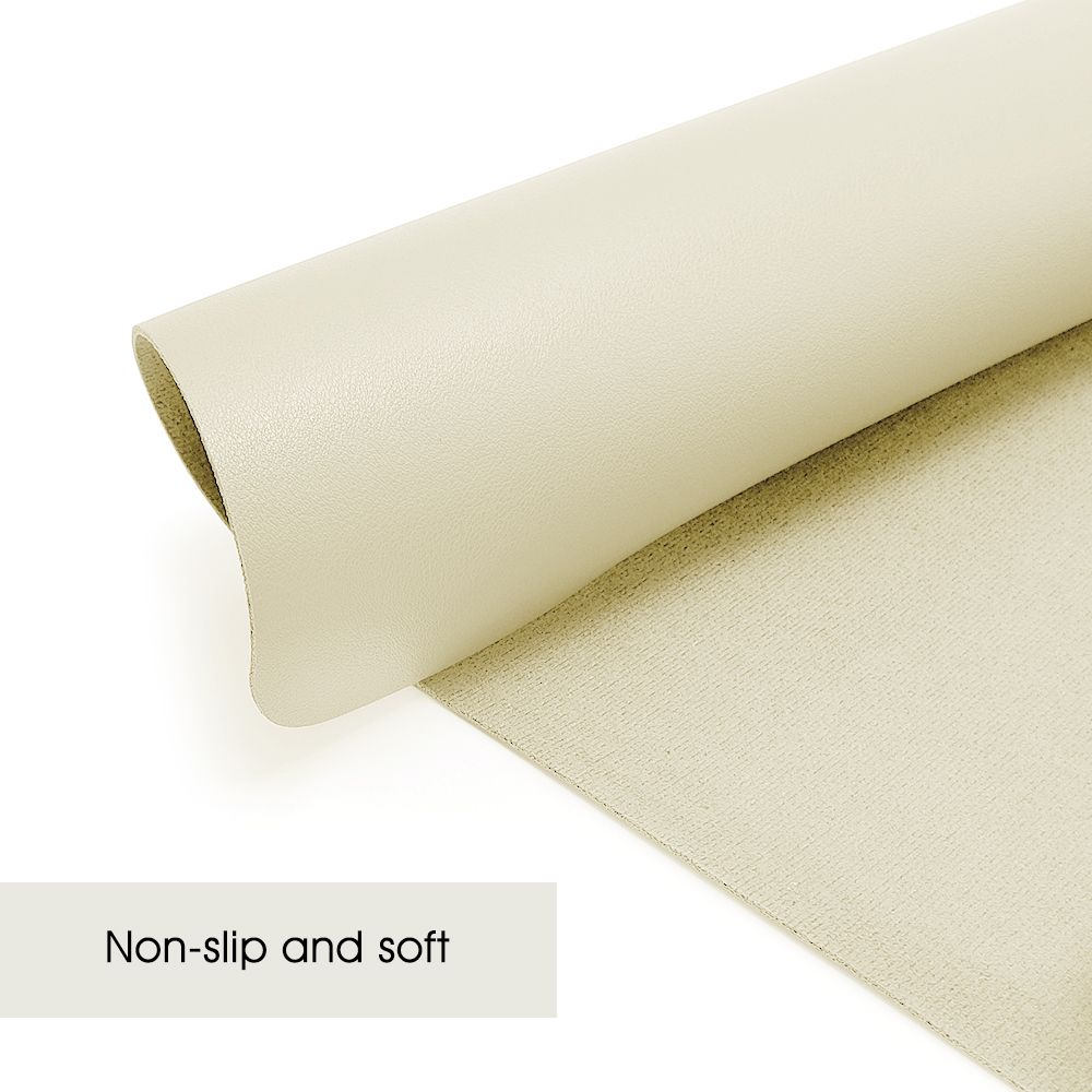 Leather Desk Pad Large Portable Desk Mat - White