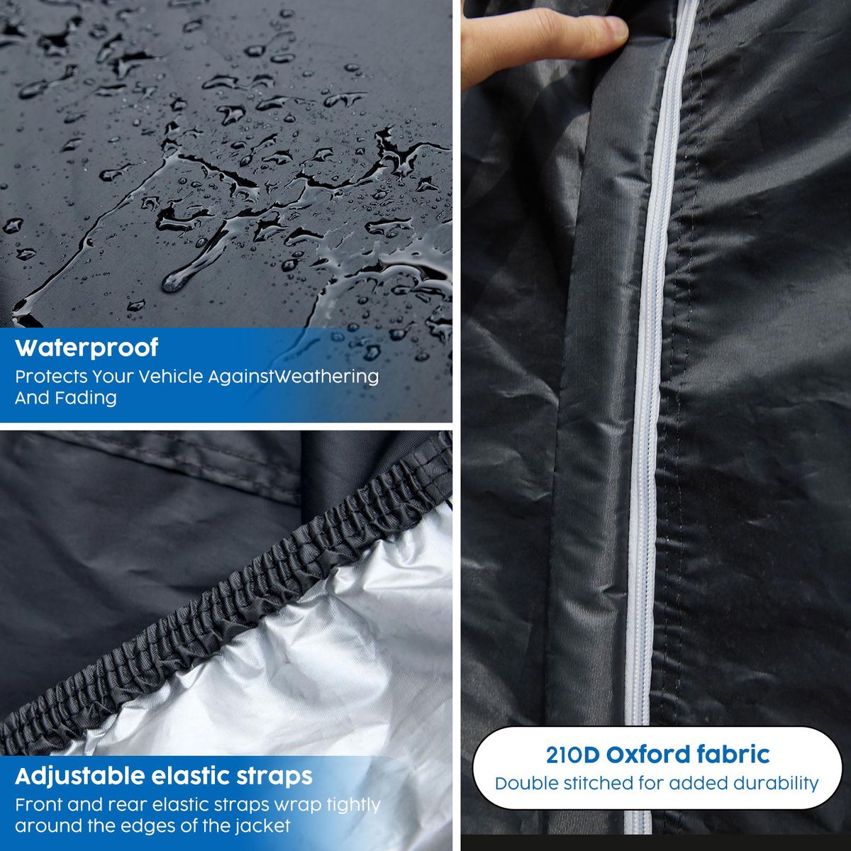 Waterproof Heavy-Duty Car Cover All-Weather Oxford Sun UV Protection