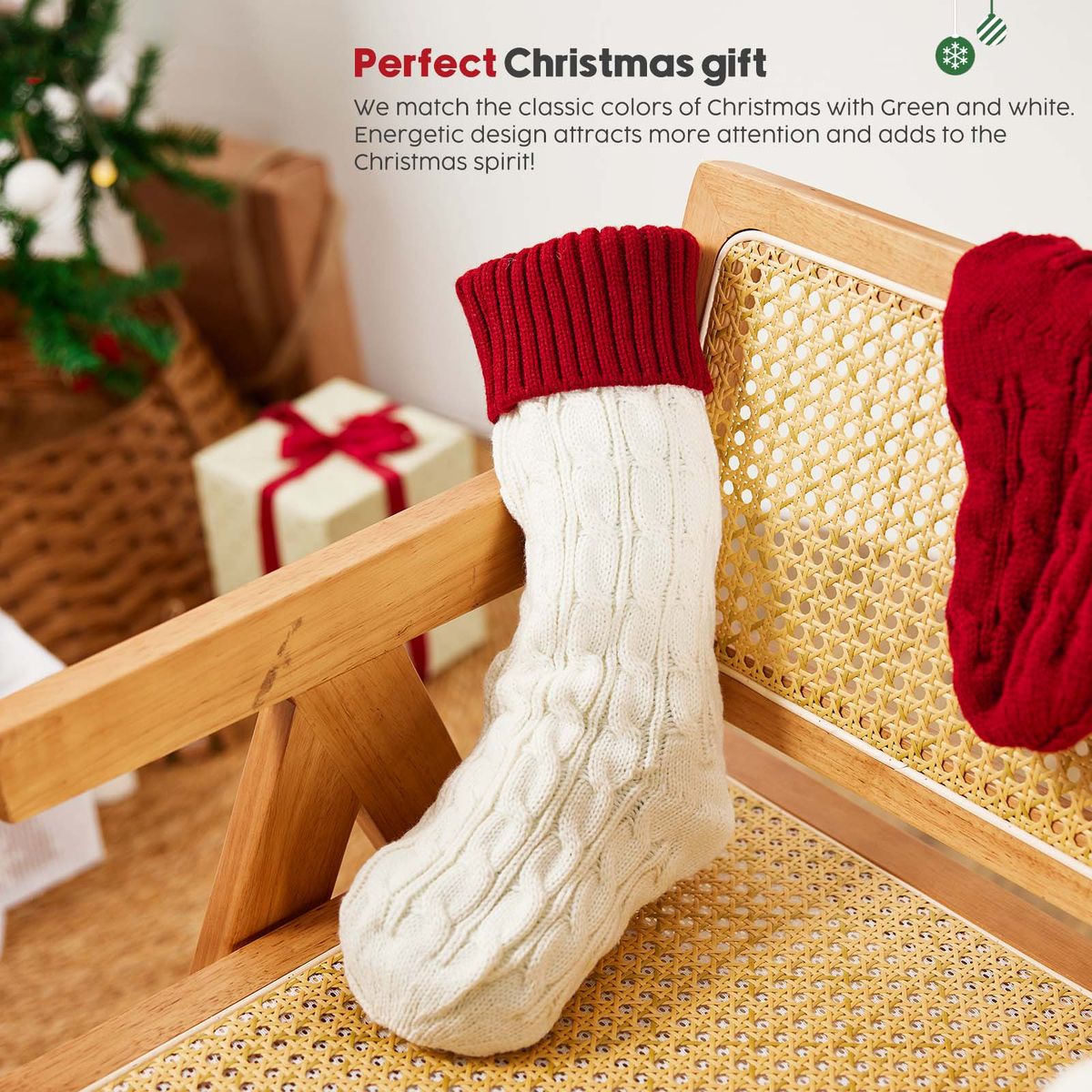Red Knitted Christmas Stockings