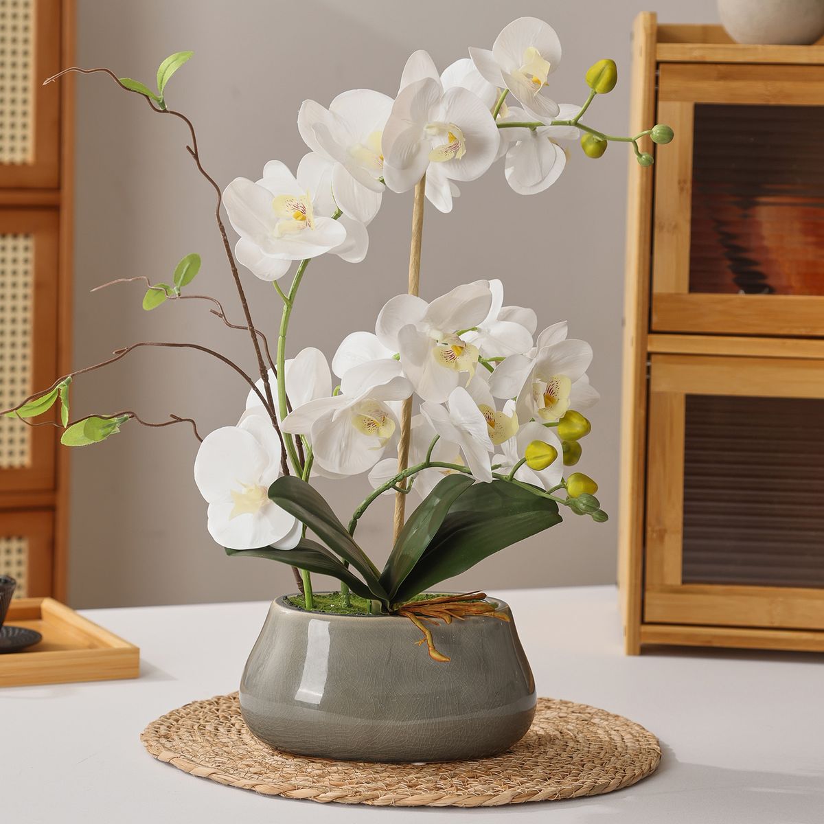 Artificial Orchid Plant Outdoor Pot Plant Decor