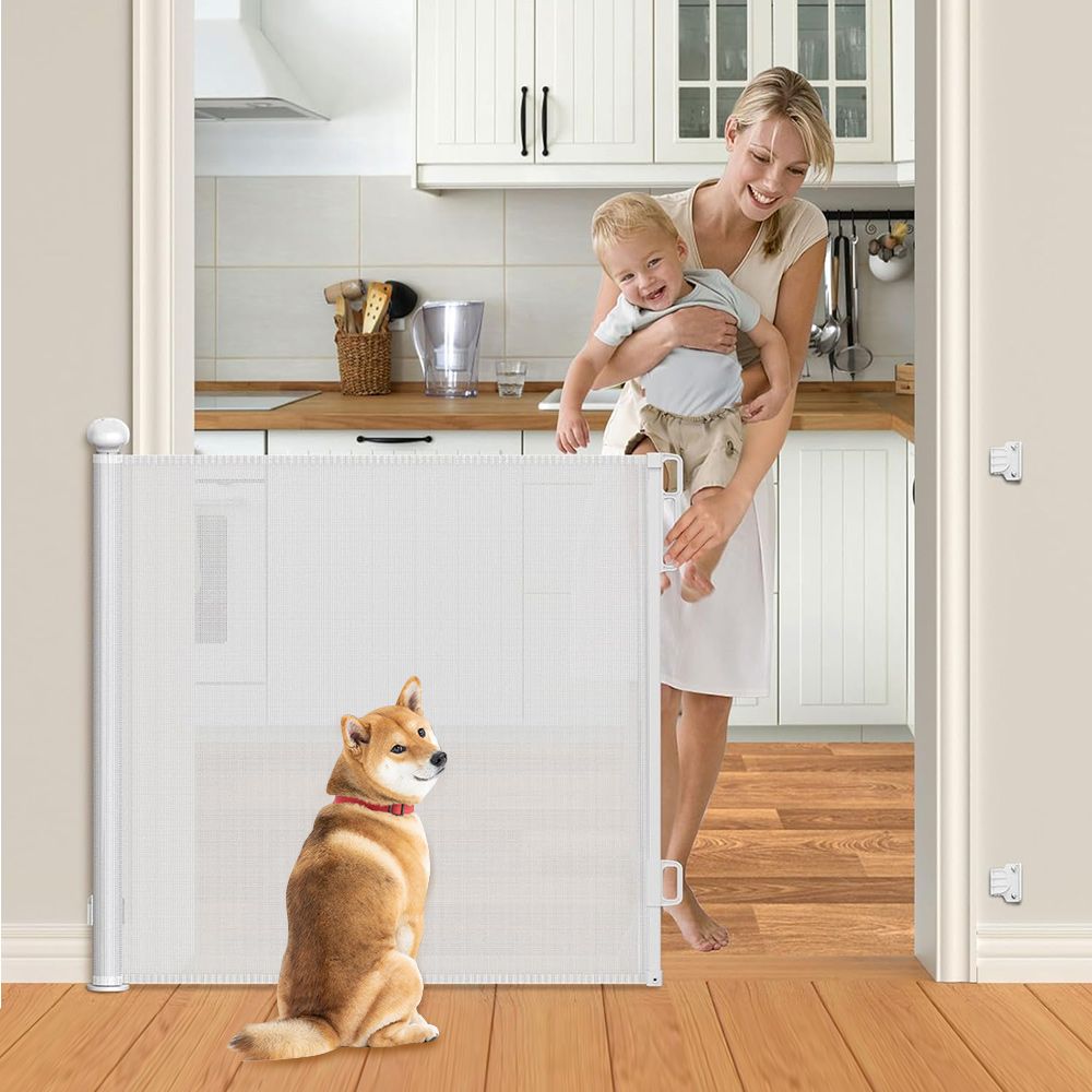 Extra-Wide Retractable Baby and Pet Safety Gate