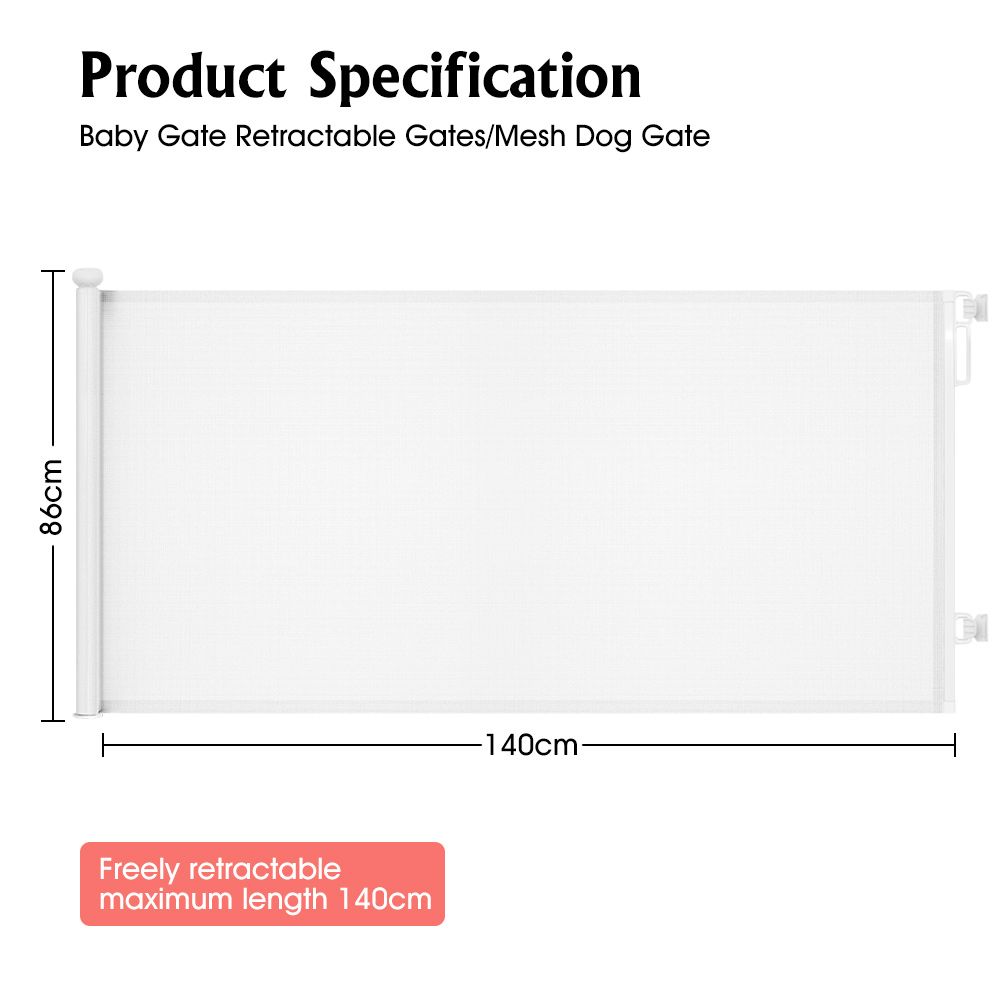 Extra-Wide Retractable Baby and Pet Safety Gate