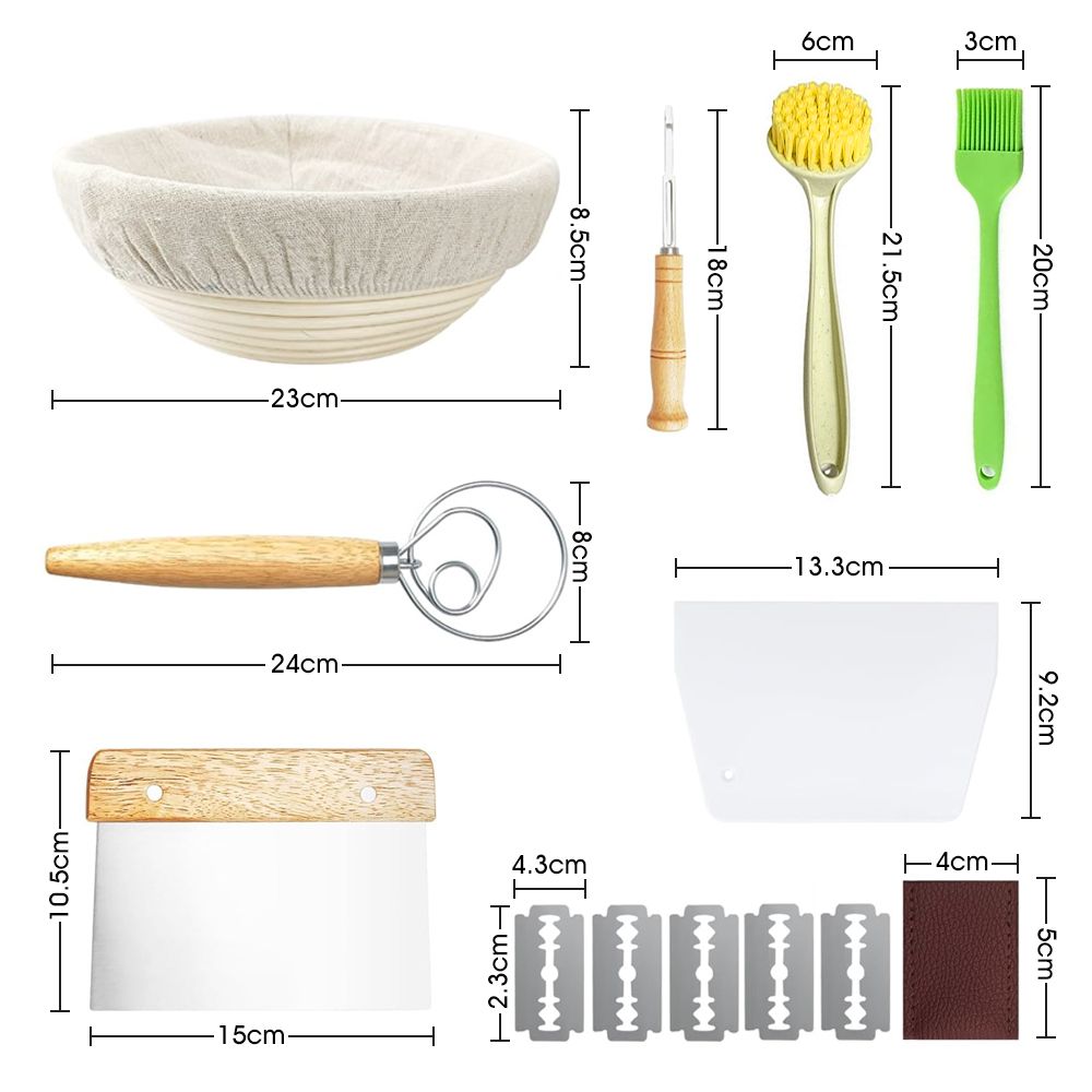 Rattan Banneton Bread Proofing Basket Set