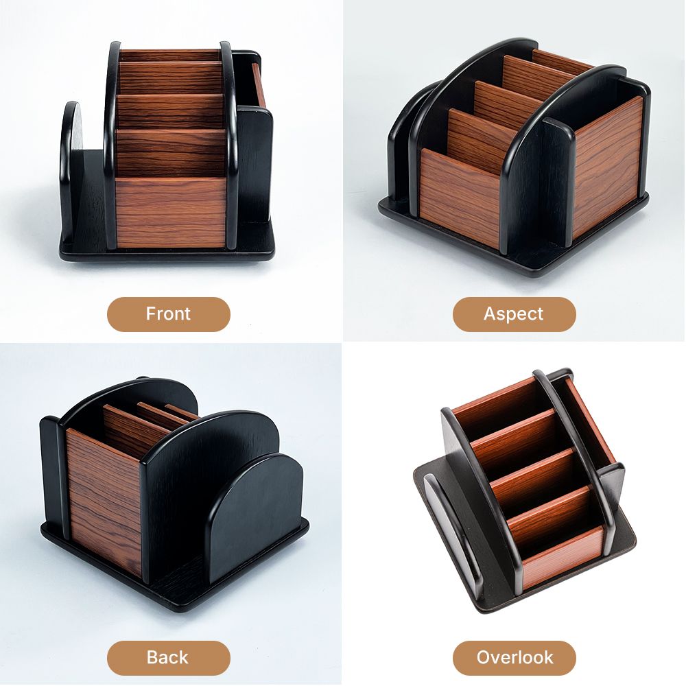 Chenshia Remote Control Organiser,Wooden Desk Organizer