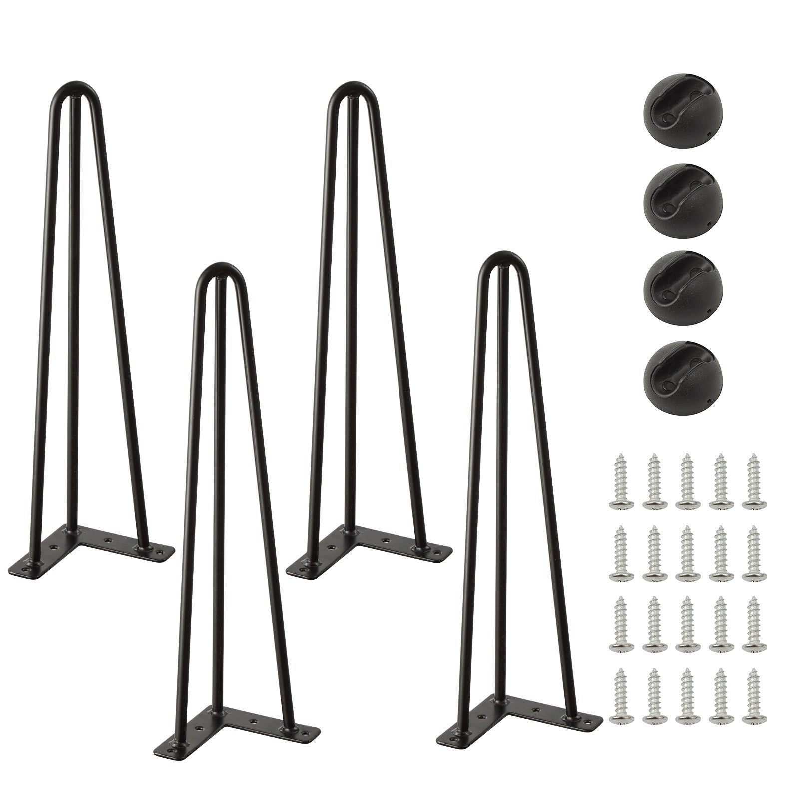 4Pc Iron Table V-Shape Furniture Leg Set - 40cm