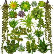Artificial Succulent Plant Set Faux Succulent Assortment Unpotted Bulk Pack