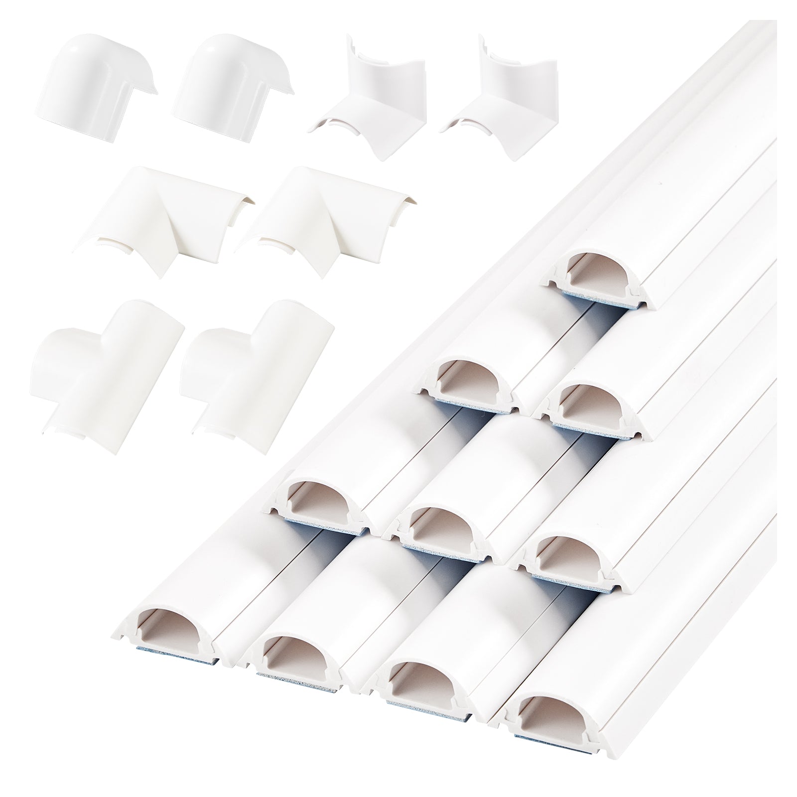 Chenshia 4m Wire Cover Half Round Cable Management Trunking Cable Organiser