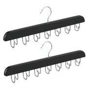 Wooden Belt Hanger with 14 Hooks (2 Piece)
