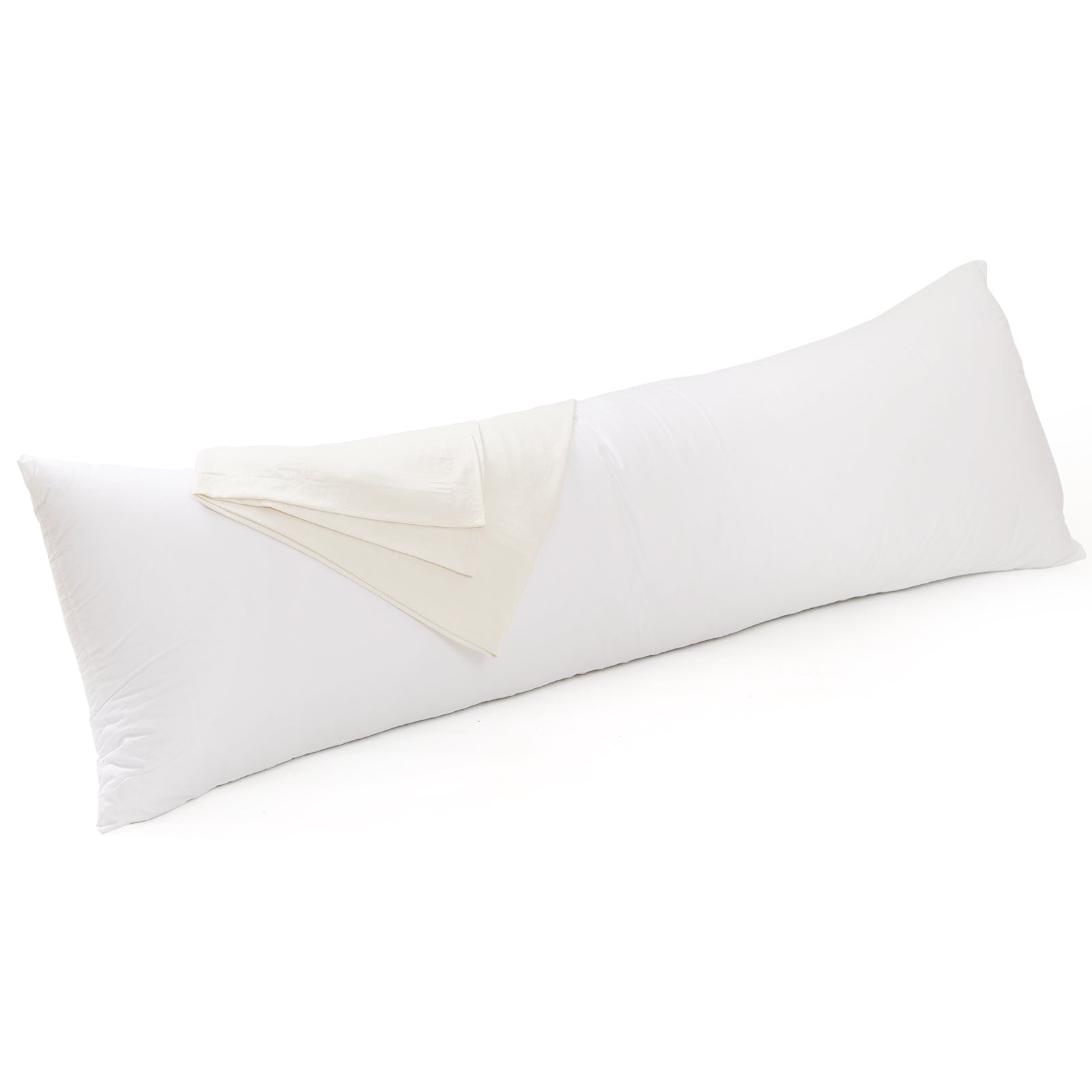 Faux Down Body Pillow with Pillowcase 45x150cm