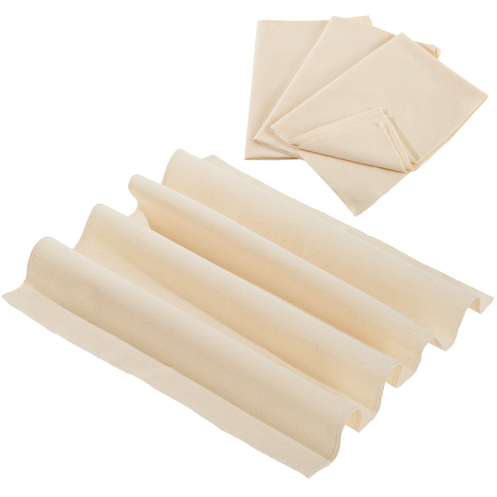 4Pc Couche Bread Proofing Cloth - Reusable