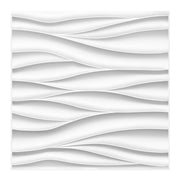 16-Piece 3D Diamond PVC Wall Panels - White, 4 m²