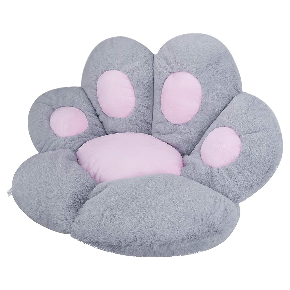 Grey Plush Ergonomic Floor & Chair Cushion