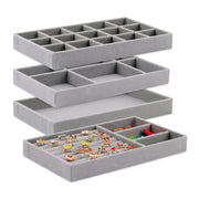 Stackable Velvet Jewellery Display and Storage Trays