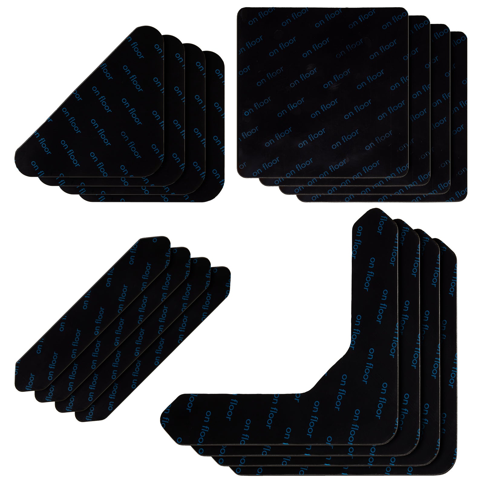 Reusable Rug Grip Tape Anti Slip Carpet Corner Grippers - 16-Pack