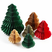 3D Honeycomb Paper Christmas Trees - 6 Pack