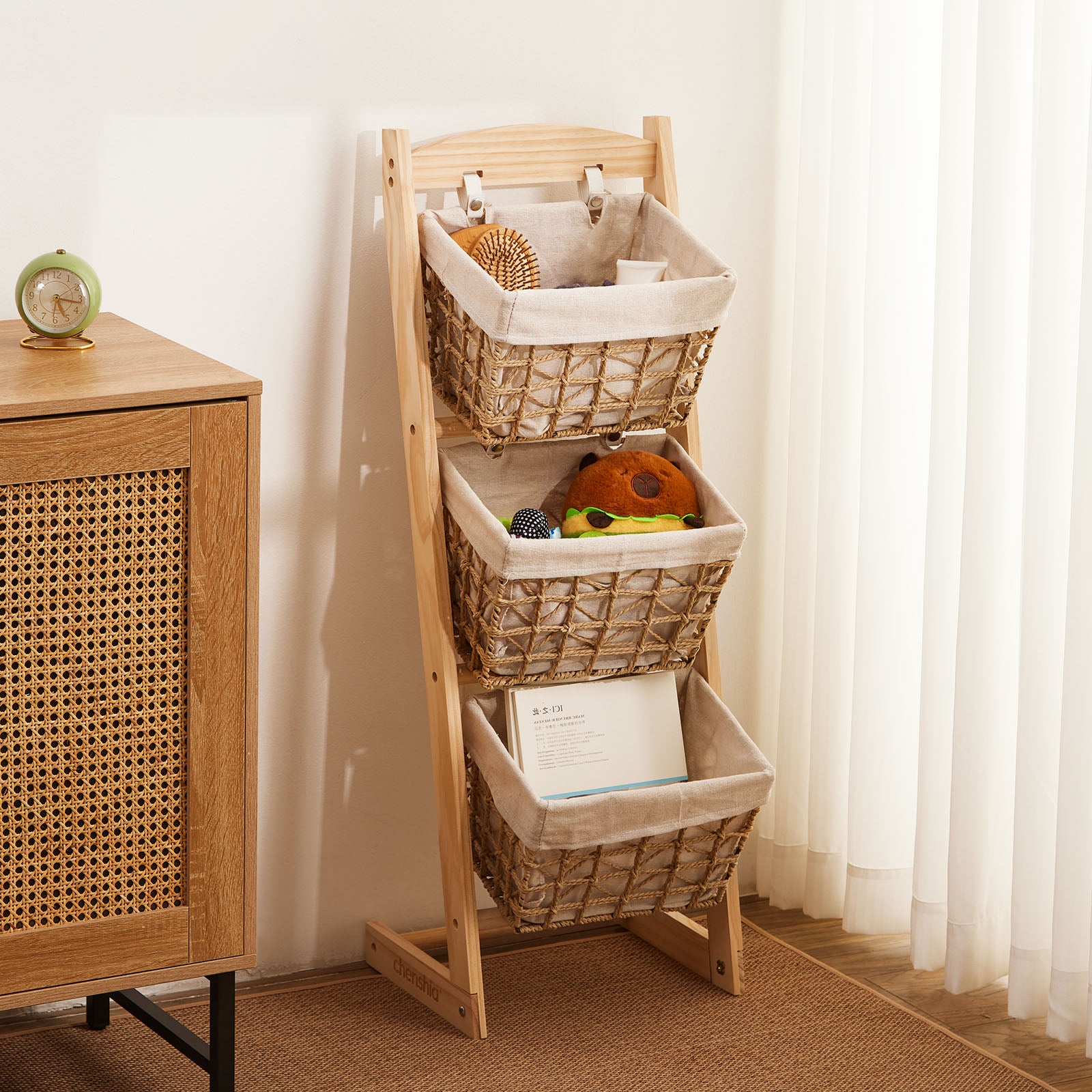 Floor-Standing Toy and Snack Storage Rack