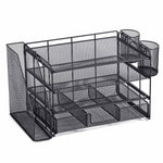 Chenshia 4-Tier Metal Desk Organiser Large Stationery & File Storage Rack